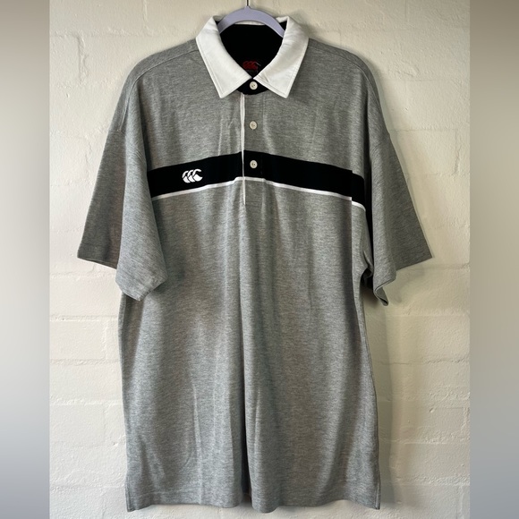 NWT Canterbury of New Zealand Jersey sz XL 100% Cotton Polo stripes Men’s Unisex - Picture 2 of 12
